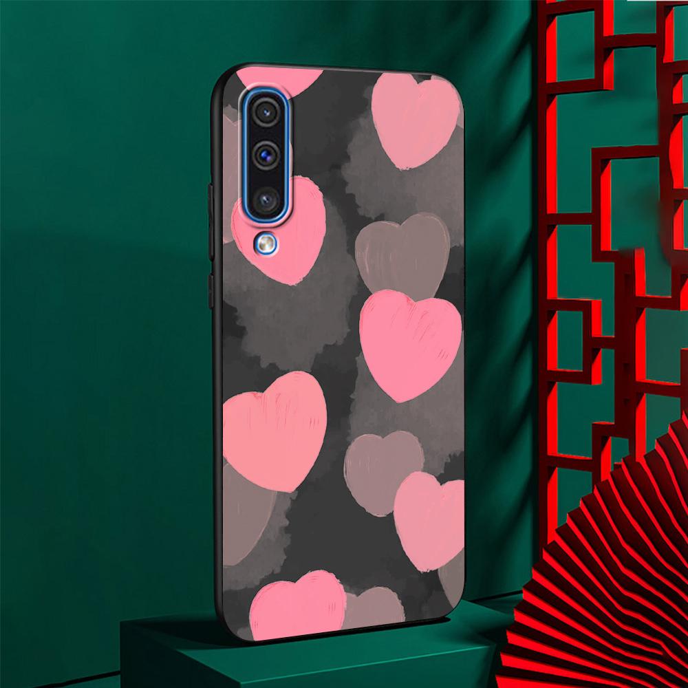 Милый чехол Love Heath для Samsung Galaxy A50 A10 A70 A30 A20s A20e A40 A10s A10e A90 5G A30s A60 A20, черный силиконовый чехол для телефона