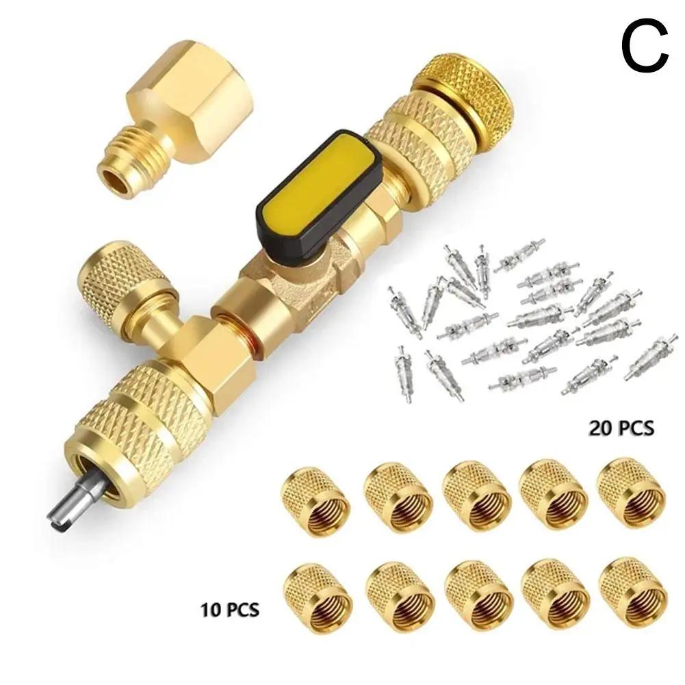 Комплект для установки сердечника 1/4" и 5/16"sae женский медный сердечник ключ инструмент для R410a R22 хладагент B9i2