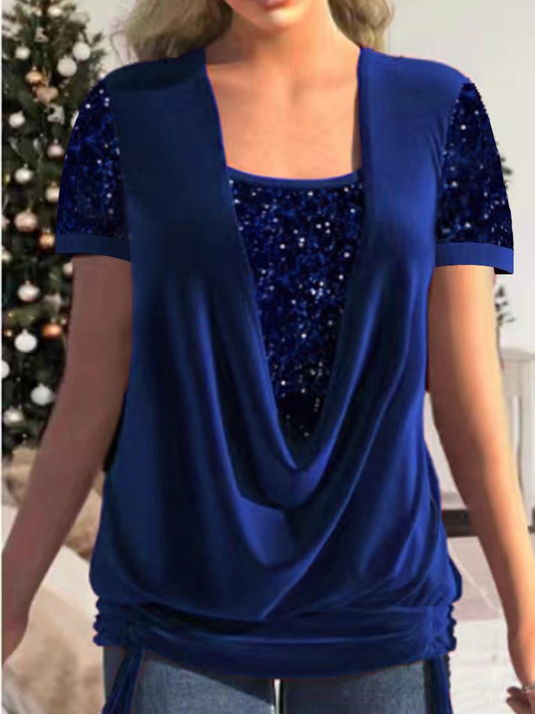 Летне-осенний новый стиль повседневная мода топ из двух частей женская футболка