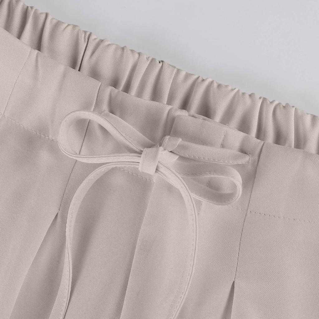 Женские прямые длинные брюки-палаццо с высокой талией, повседневные деловые офисные рабочие брюки