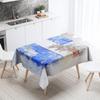 Watercolor Painting Tablecloth Floral Landscape  Anti-Stain Waterproof Rectangular  Kitchen Table Home Decor