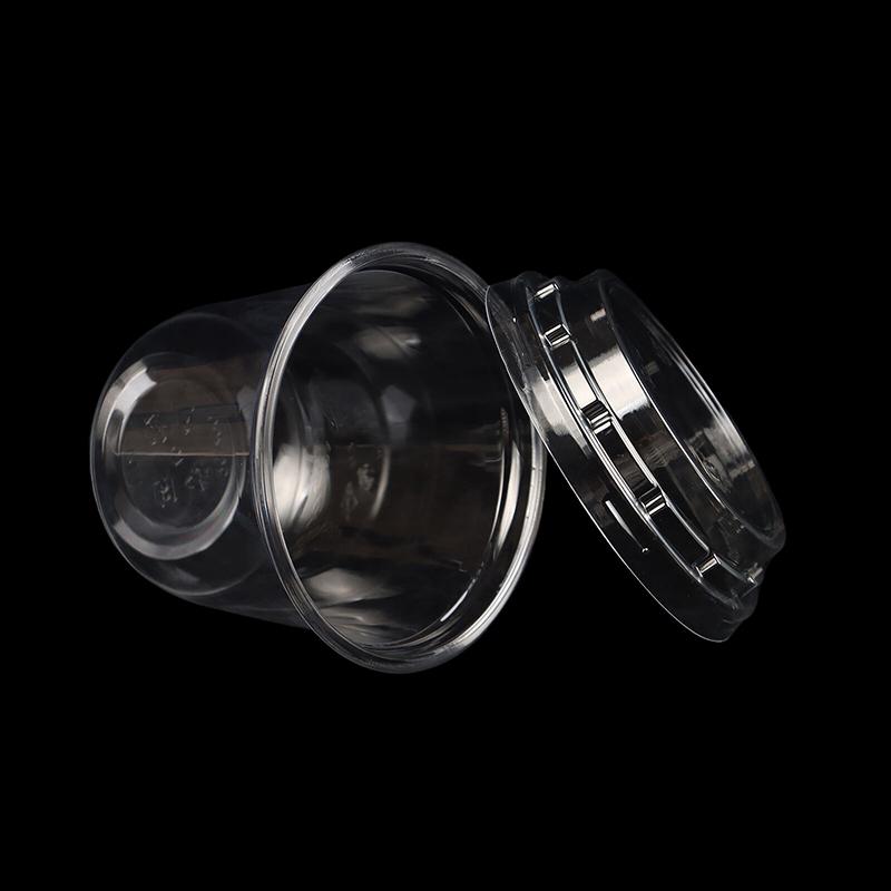 10Pcs 10Oz Disposable Mousse Cups Cake With Lid Clear Plastic Boxes Ice-Cream Dessert Picnic Pudding Jelly Dessert Yogurt Cups