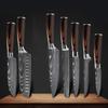 7Pcs Damascus Pattern Knife Sets Kitchen Knives Set Chef Knives Stuff Chopping Knife Fruit Cutter