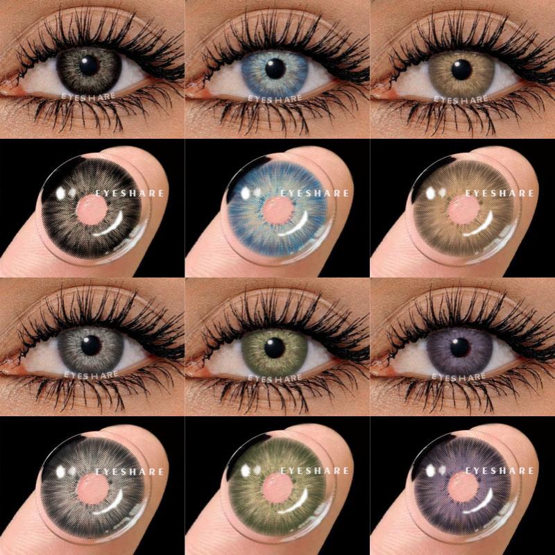 Fashion Color Contact Lenses 1 Pair Colored Contacts for Eyes Blue Eyes Lenses Yearly Gray Pupils Cosmetic Green Lenses