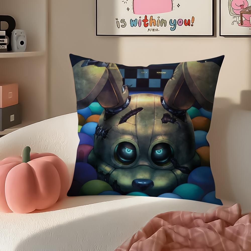 Чехол на подушку Игровой хоррор FFive Nights at Freddys Наволочка Короткий плюш Невидимая молния Для комнаты Дивана Чехол на подушку