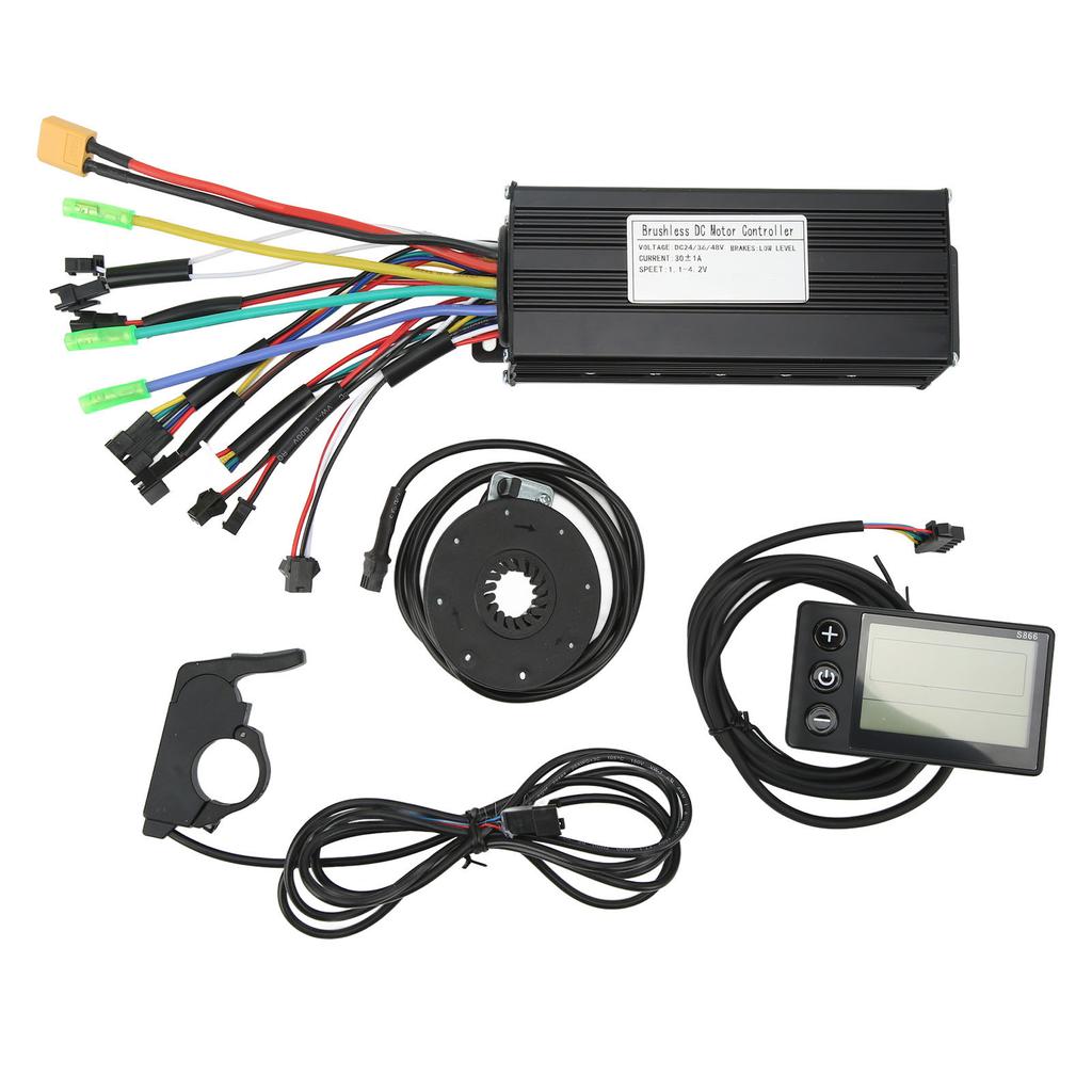 Electric Bike Lithium Battery Modification Controller Kit 30A Sine Wave Controller with Panel DC24 36 48V