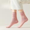 Женские весенне-летние трендовые влагоотводящие дышащие однотонные антибактериальные носки из хлопка