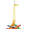 Wooden Parrot Toy Cotton Rope Parrot Supplies Durable Bird Hanging Swing Cage