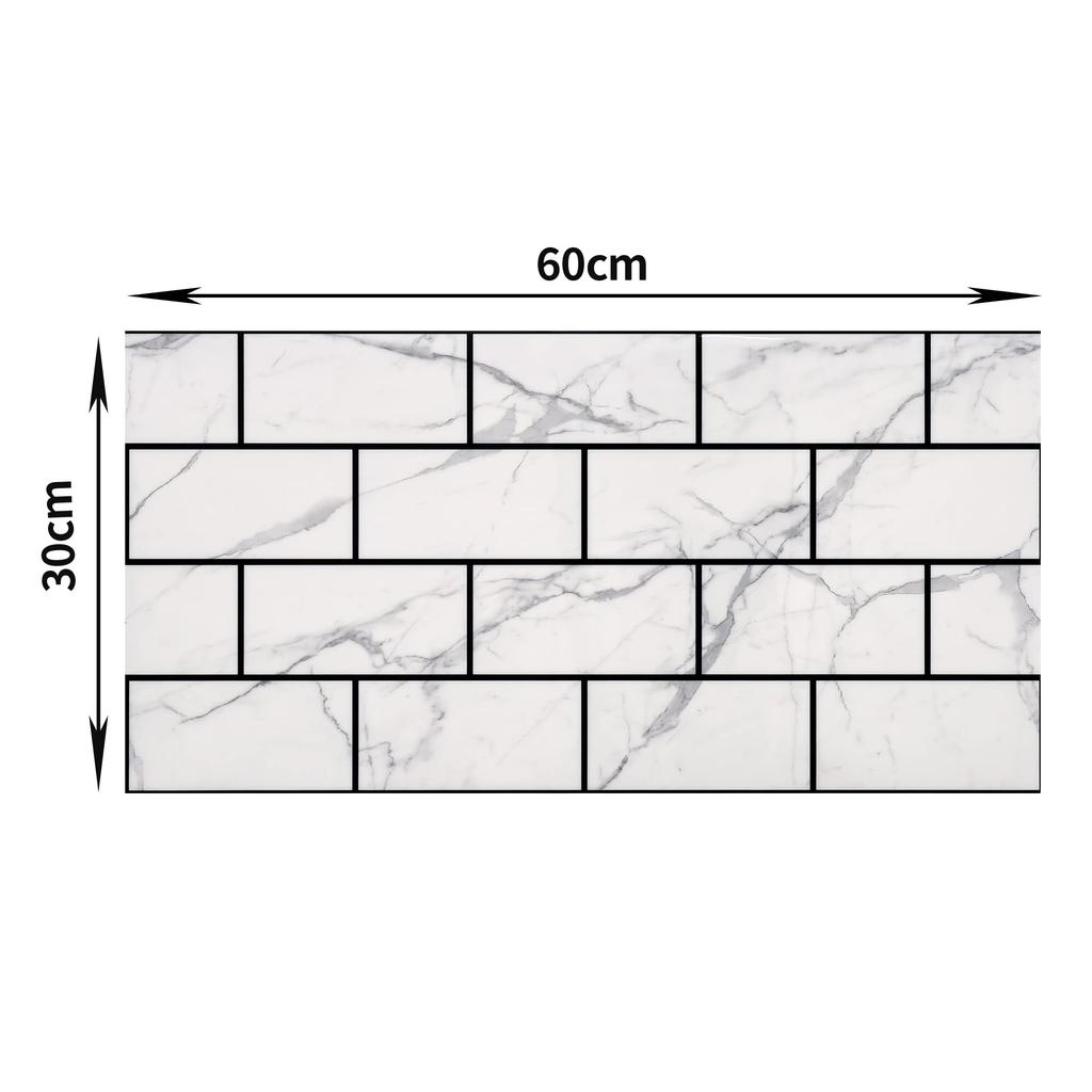 Наклейка на мраморную плитку Haimin 30 см x 60 см, съемная наклейка на обои, самодельная настенная плитка для кухни, лист для резки поддельной плитки, толстый водонепроницаемый лист