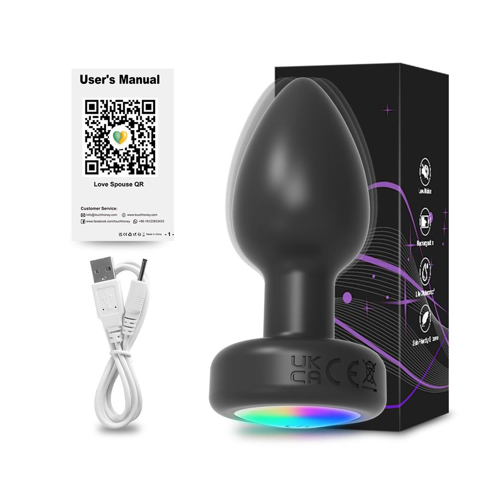 APP with Flashing Light Vibrating Anal Plug Jumping Egg Sex Toy Adult Products