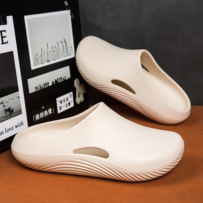 Мужские нескользящие сабо Slip On, дышащие, повседневные домашние тапочки, легкие летние пляжные сандалии для мужчин, обувь для поваров