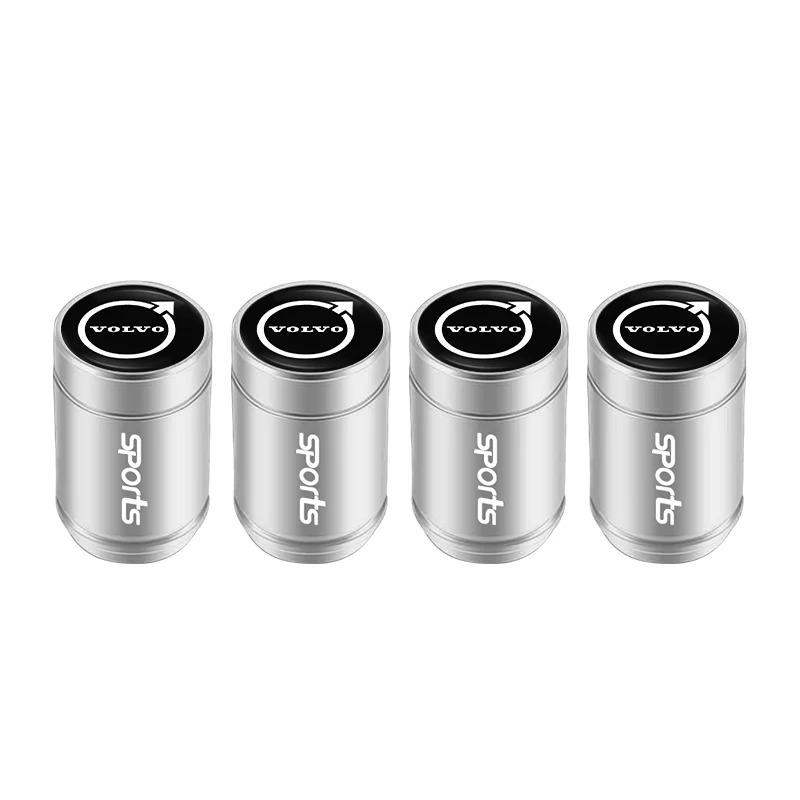 vhndr2 4PCS Aluminum Alloy Tire Valve Caps Wheel Air Valve Dust Cover for Volvo XC60 XC90 S60 V60 XC40 C40 S90 V90 V40 XC70