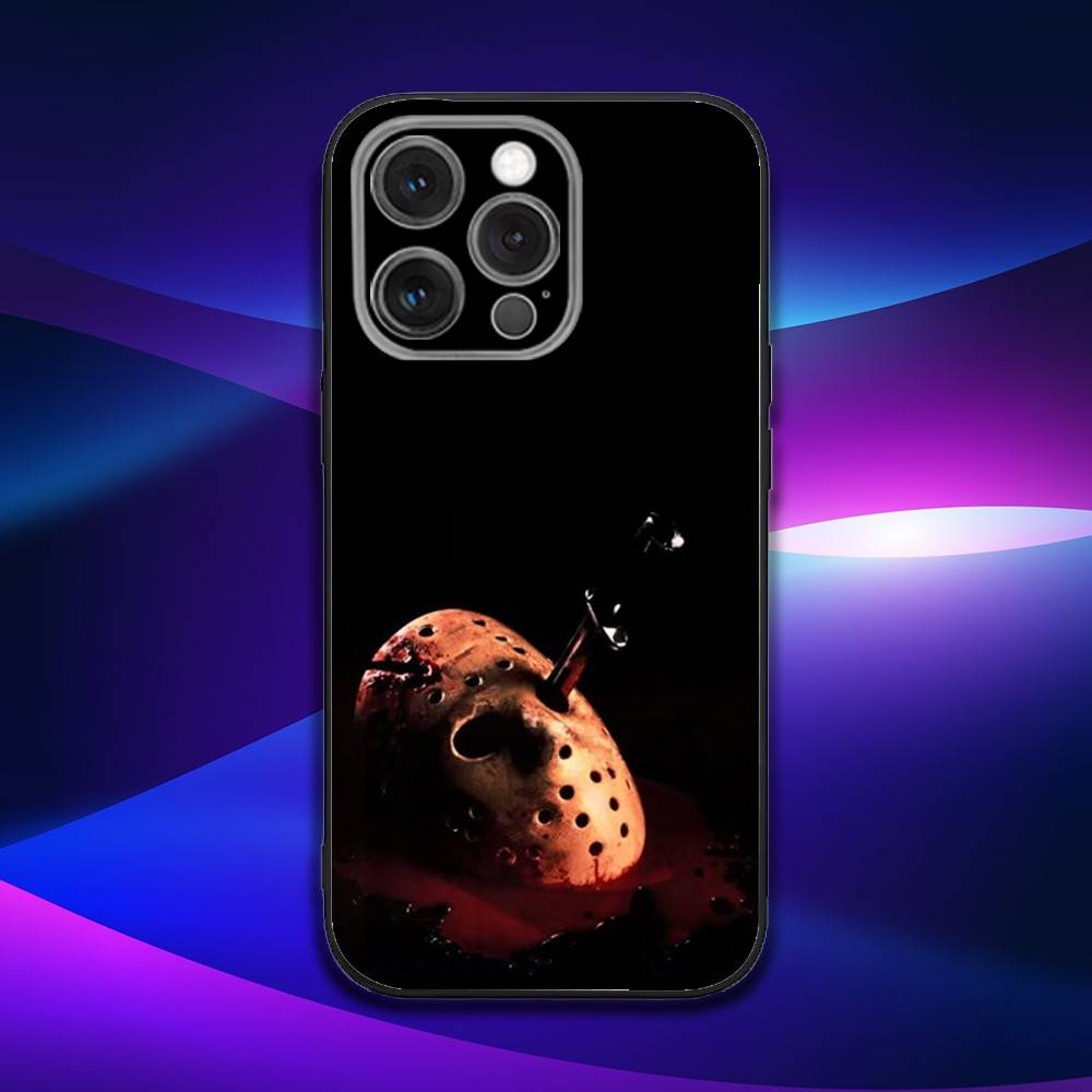 Чехол для телефона Хэллоуин М-Майкл Майерс для iPhone 16e,16,15,14,13,12,11,Pro,X,XS,Max,XR,Plus,Mini Мягкая черная крышка
