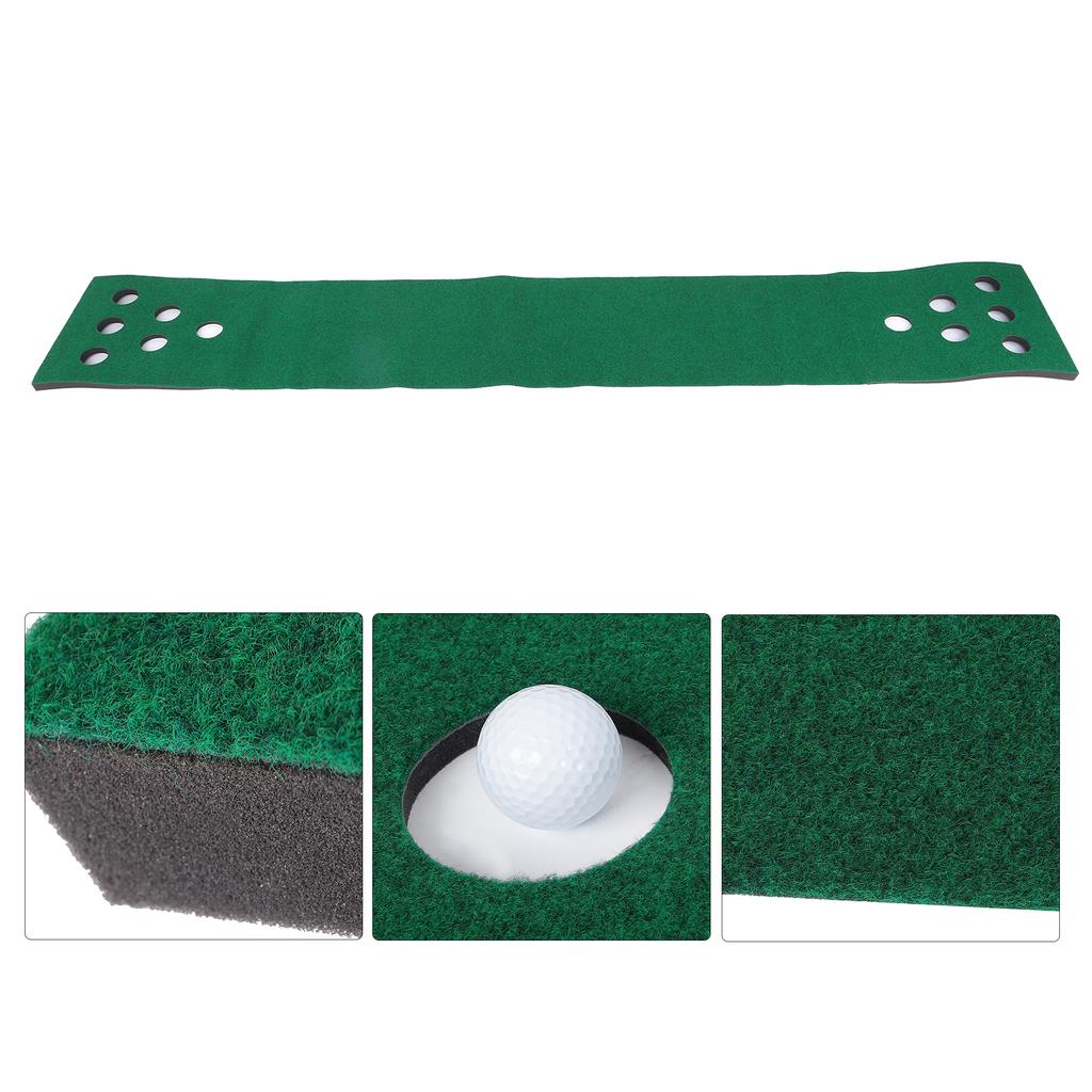 Golf Putting Mat Golf Putting Green Mat with 12 Putting Green 2 Balls 1 Putter for Golf Putting Game