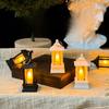 Retro Mini Square Small Wind LampCandle Lamp Night Light Decorative Atmosphere Light Desktop Ornament