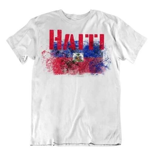 Haiti Bicolour Flag T-Shirt City Trophy Royal Blue Palm Liberty Gift