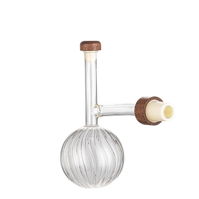 JUSTINLAU Round/Grape Shaped Wine Aerator High Borosilicate Glass Red Wine Pourer Quick Decanter Spout Glass Sobering Device