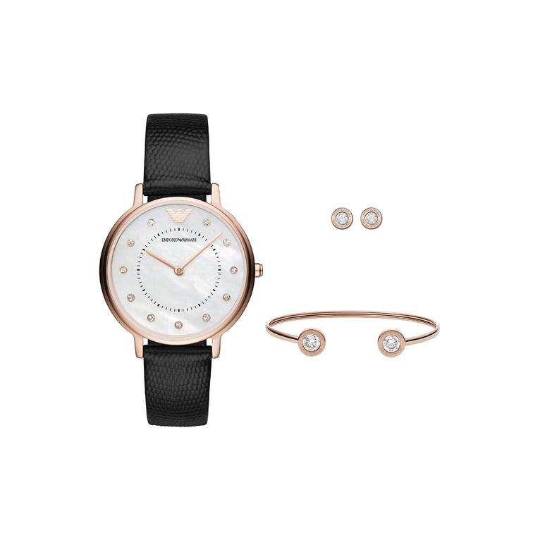 Emporio Armani Quartz Watch White Dial Casual Minimalist European And American Fashion Jewelry Gift Set Women watches AR80011