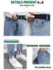 Women's High-Waist Slimming Harem Jeans - Autumn/Winter 2022, Plus Size, Loose Straight-Leg, Carrot/Dad Style.