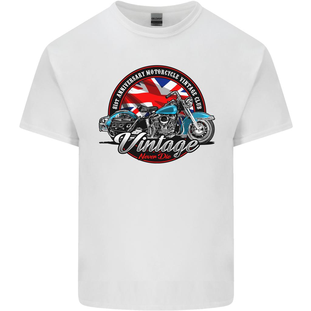 British Motorcycle Union Jack Flag Biker Chopper Unisexs Light Cotton TShirt