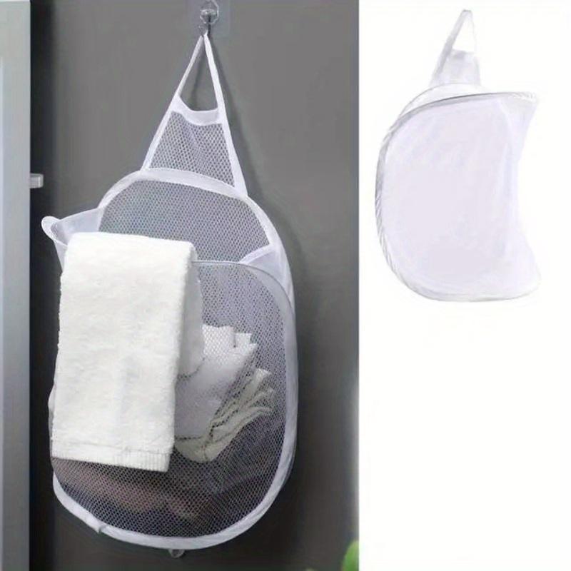 Складная корзина для белья Органайзер для грязной одежды Сетчатый мешок Бытовая настенная вешалка для одежды в ванной Корзины для одежды Ведро