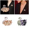 Elegant Swan Brooch for Fashionable Women Sparkling Rhinestones Animal Shape Pin Elegant Jewelry Clothing Accessory