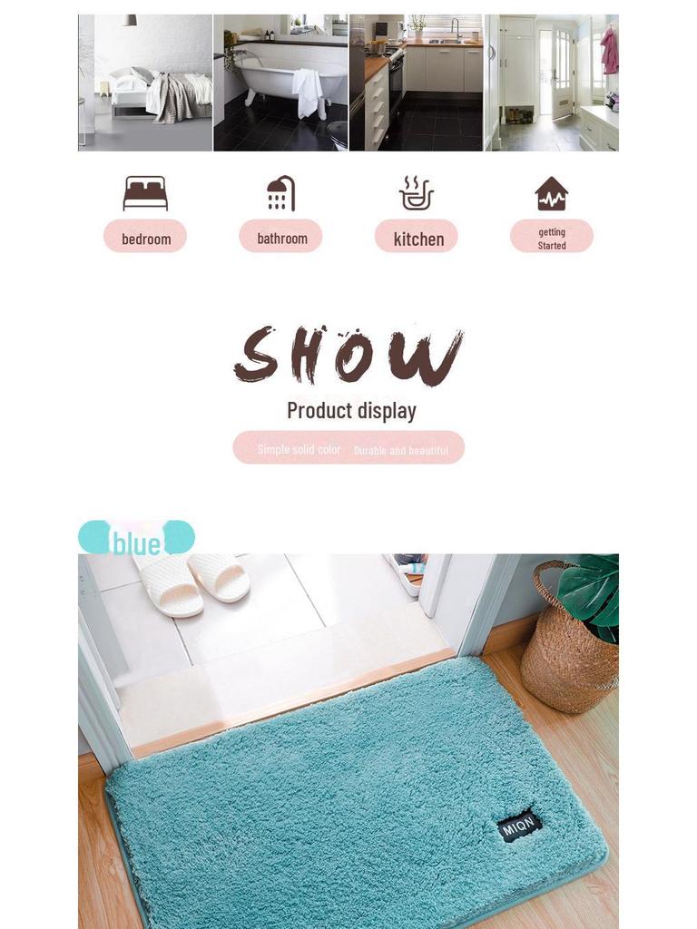 Ультрамягкий теплый нескользящий впитывающий коврик для ванной комнаты