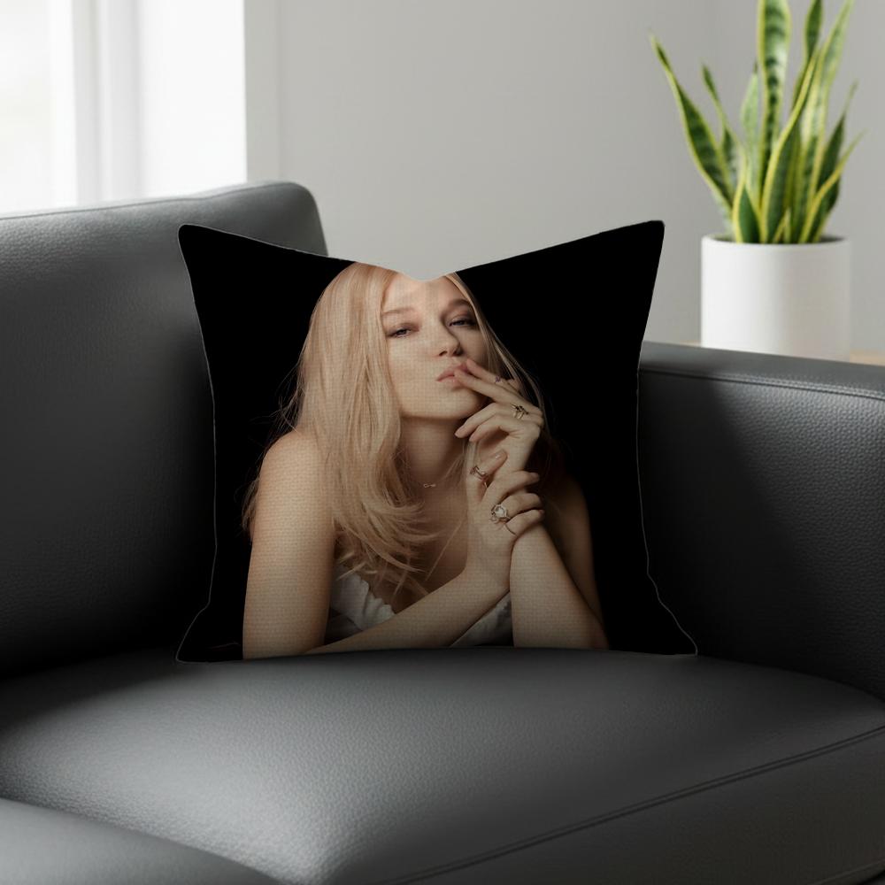 L-Lea Seydoux Cushion Cover Natural Linen Pillowcase Set, All-In-One Decor For Sofa, Bedroom & Chair