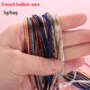 Hand Crafts Sewing Machine DIY French Bullion Wire Embroidery Thread Indian Silk Cross Stitch