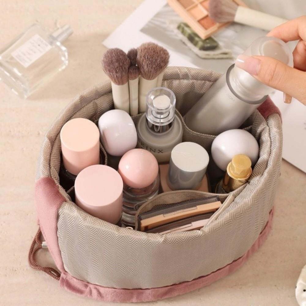 Large Capacity Cosmetic Bag Lightweight Washroom Storage Bag Drawstring Makeup Bag Travel Use