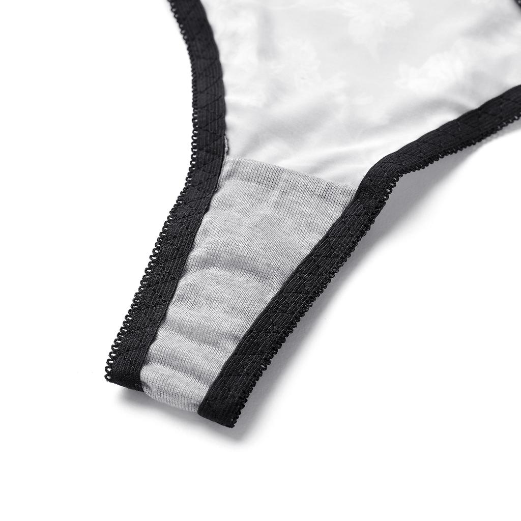 Women Bra & Brief Sets Sexy Lingerie Women Underwear Print Floral Embroidery Underwire Push-Up Padded Bra Staniki Damskie Thong Set