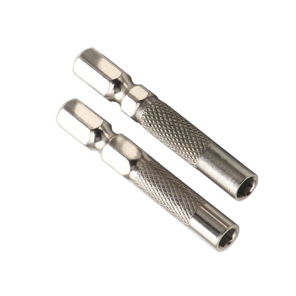 2 шт. магнитный адаптер для отвертки с гнездом 6,35 мм на 4 мм для эффективного преобразования инструмента и безопасной работы с винтами