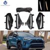 LED Daytime Running Lights For Toyota RAV4 2020- 2024 White DRL Yellow Turn Signal Fog Lamp Auto Headlights Car Accessories 12V