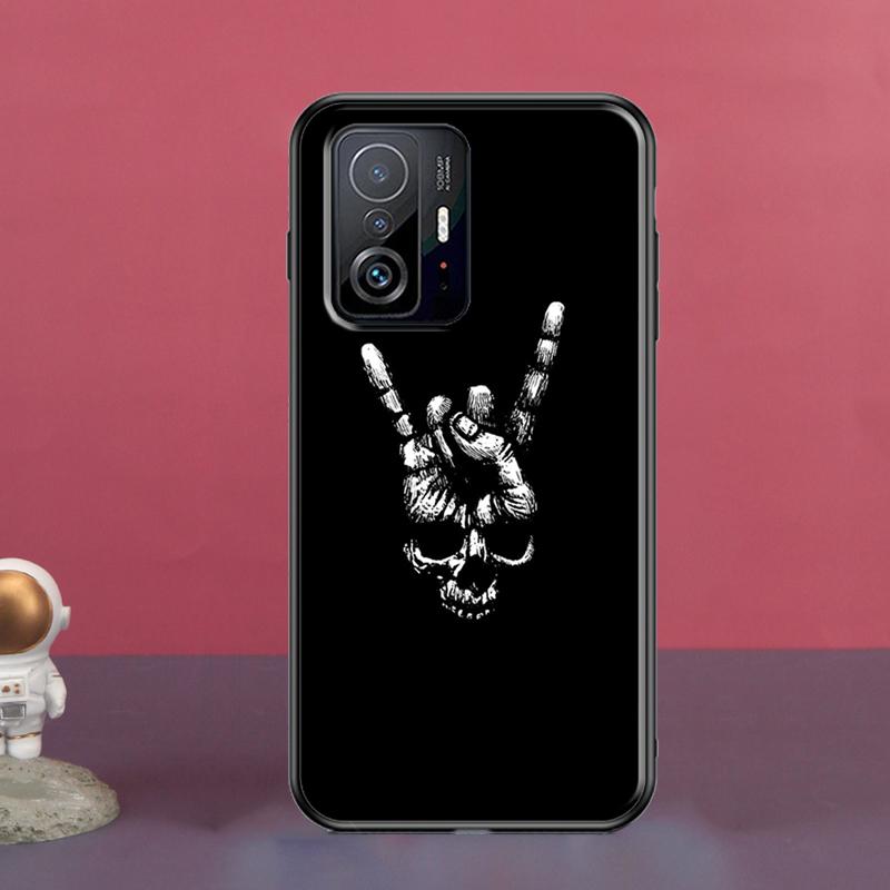 Rock and Roll Skull For POCO X5 X3 F5 Pro X4 F4 GT M5s C40 F3 Case For Xiaomi 13 Lite 12 11T 12T Pro 12X Cover