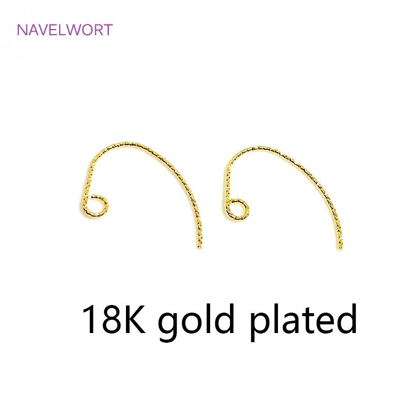 40 шт./Лот Латунь Металл Позолота 14K Крючки Застежки Для Серег Для Изготовления Серьг Своими Руками Аксессуары Крючки Для Ушей Фурнитура Оптом
