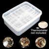 with Thermometer Reptile Hatch Box 16 Grids Crawler Incubation Case  Pet