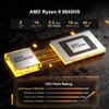 GEEKOM Mini PC A8 AMD Ryzen 9 8945HS потоки максимальная частота 32 ГБ DDR5 PCLe SSD AMD Radeon 780M Windows 11 lceBlast система охлаждения 4 экрана
