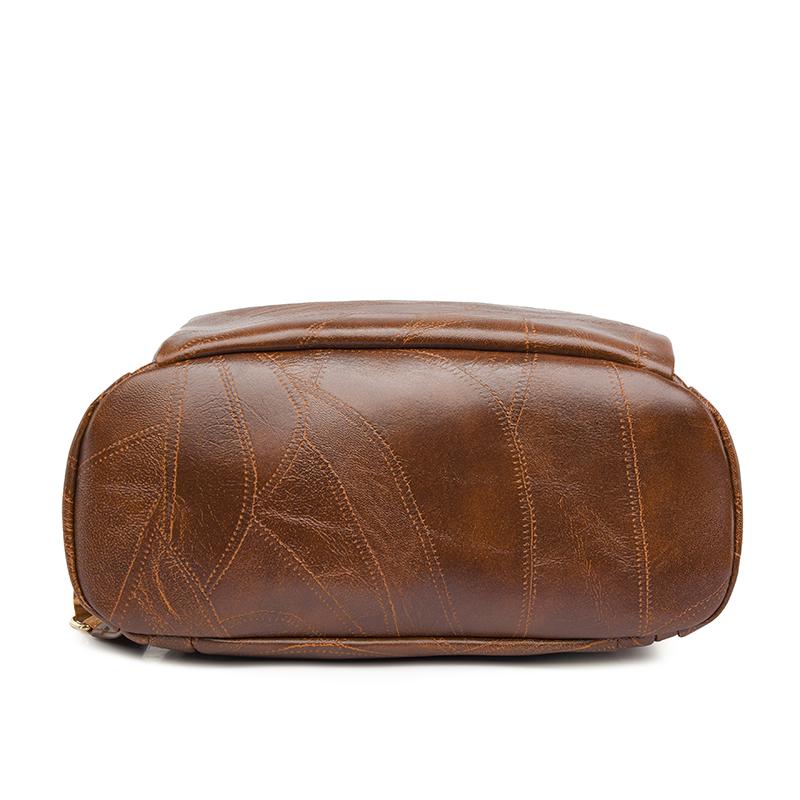 Мягкий кожаный рюкзак Женская уличная дорожная сумка большой емкости