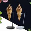 Ice Cream Cone Holder Display Stand Birthday Wedding with Base Popcorn Reusable Ice Cream Cone Holder for Picnic Summer Camp