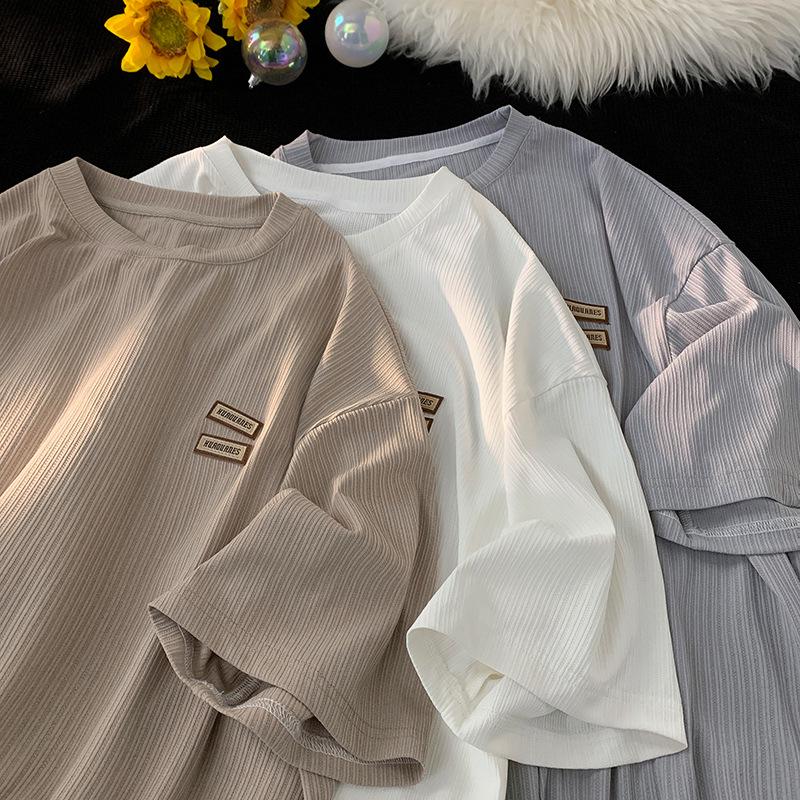 Ice Silk Men's Oversized Short-Sleeve Quick-Dry Retro T-Shirt