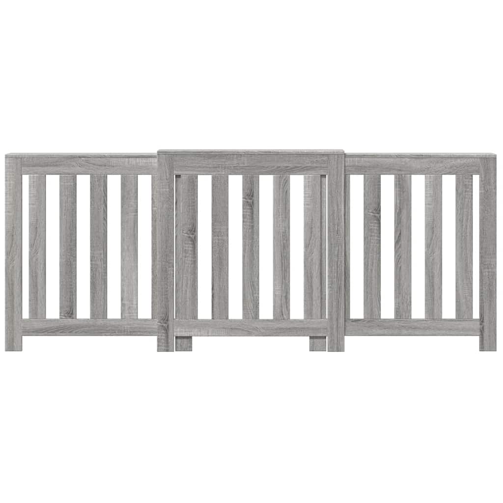 Vidaxl Osłona Na Grzejnik, Szary Dąb Sonoma, 205X21,5X83,5 Cm