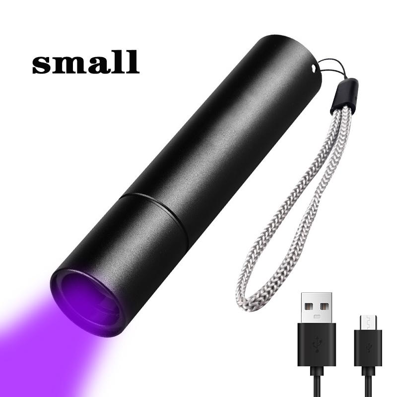 USB-зарядный 365 нм ультрафиолетовый фонарик, лампа для обнаружения грибка кошачьего мха, черное зеркало, флуоресцентный УФ-светильник