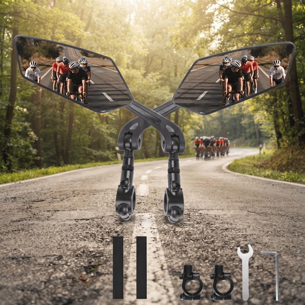 Adjustable Bicycle Rear View Mirror Wide Range Handlebar Mirror Bike Mirror Road Bike