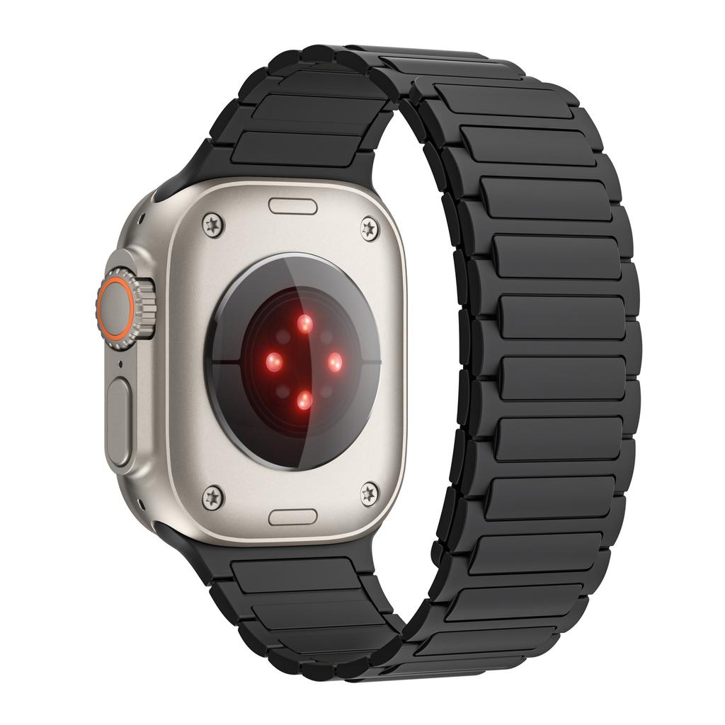 Magnetic Silicone Strap for Apple Watch Bands ultra 2 3 49mm 44mm 40mm 45mm 41mm 46mm correa Bracelet iWatch Series 11 10 9 8 Se