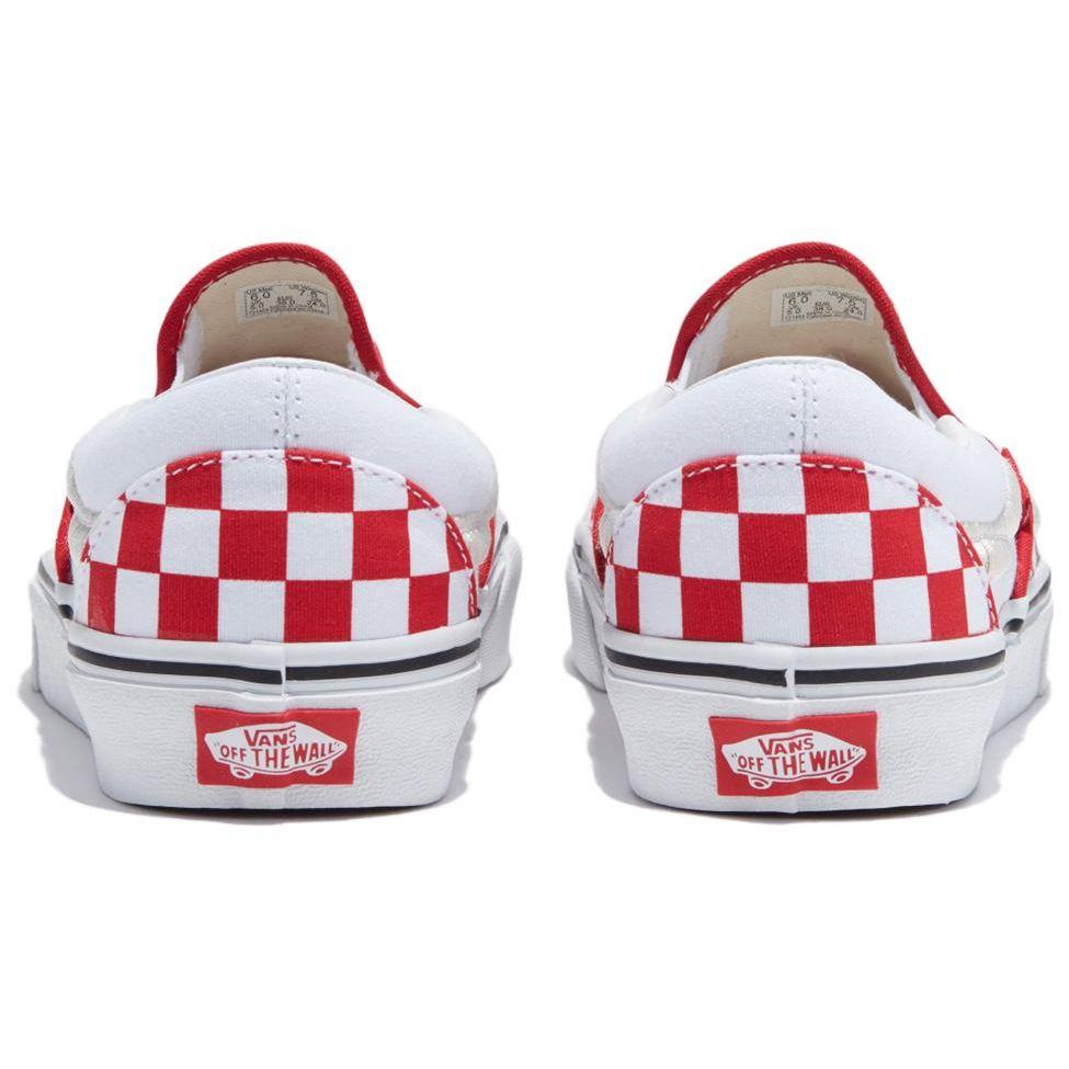 Vans Классические кроссовки унисекс Slip-On 138 Sidestripe — красные шахматные доски VN000BW39Y1