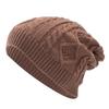 New Pleated Plus Fleece Women's Knitted Pullover Hat Autumn and Winter Diamond Ear Protection Warm Hat