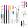 14x Sewing Machine Cleaning Kit Accessories Screwdrivers Double Headed Brush, Maintenance Overlocks