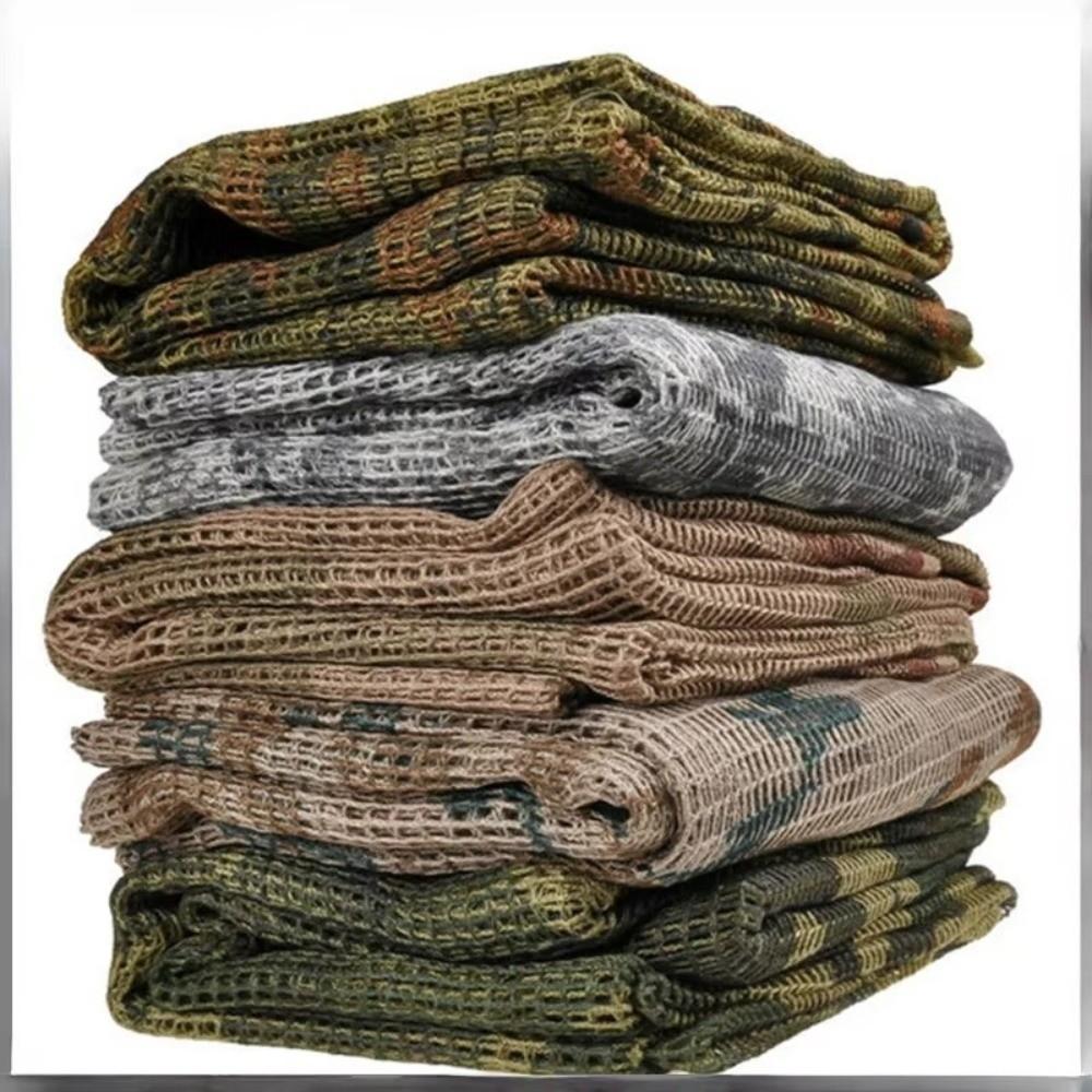 Camouflage Head Wrap Breathable Netting Neck Scarf Durable Mesh Scarf Outdoor Sports