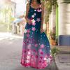 Women's Slip Dress Maxi Long Dress Pink Sparkling Flowers Print Dress Spring & Summer Leisure Vacation