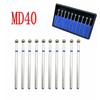 Round Head 10pcs Dental Diamond Drill Nail Drill Milling Cutter Dental Grinding Polish Burs Craft Polisher Dentistry Tools 2.35mm Shank